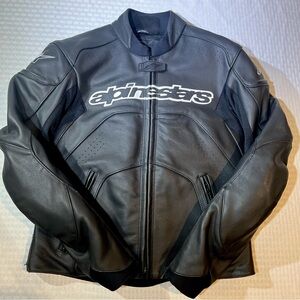 Alpinestars Women’s Black Leather motorcycle Jacket Y2K size 4